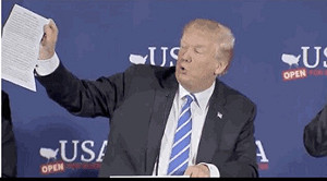 霸氣扔稿！川普：太無聊了