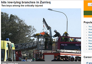 魂斷異鄉！馬爾他雙層巴士撞路樹   遊客2死6傷