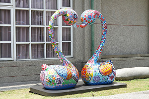 屏東街頭好童趣！國際大師彩繪動物繽紛逗趣