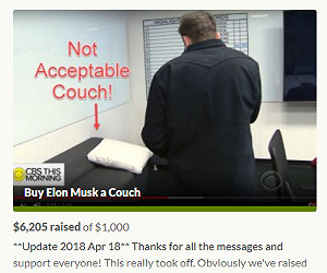 特斯拉 Model 3難達標  網友募款為馬斯克買沙發