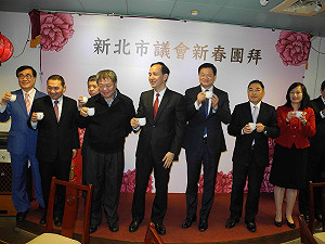 藍營新北大團結  吳朱侯蔣四巨頭5/5訪周錫瑋