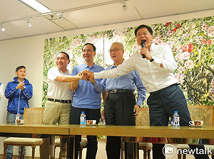 吳、朱、周首度同框力挺侯友宜  宣布成立競選助選團隊