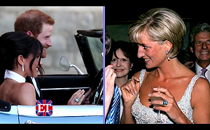 紀念黛妃！婚禮後  梅根佩戴哈利母親的海藍寶戒指赴宴