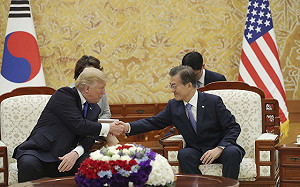 文在寅即刻救援川金會  閃電訪美閉門會川普