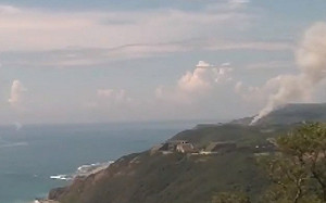 總統面前掉不明冒煙物體  國防部：靶機加力器脫落