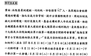 綠提案下週一起審查軍改等17案 藍籲勿把臨會視為小叮噹百寶袋