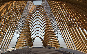 大型竹構工藝現身花博！竹跡館設計理念自護國神山