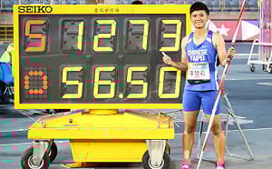 台灣首金！中國對手最後一擲腳軟 李慧君亞青田徑賽標槍奪金