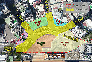 用路人注意 台中車站廣場今起三天夜間路面刨鋪