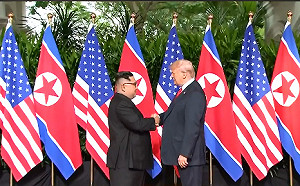 川金會登場！兩人車隊抵達會場