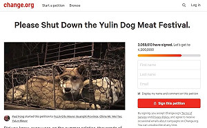 愛我別吃我！逾306萬人聯署抵制玉林狗肉節