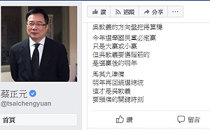 年底國民黨必贏！蔡正元：吳敦義要擔心的是馬回鍋選總統