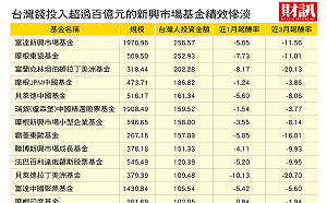新興市場曝險金額破兆  投資人資產蒸發千億台幣