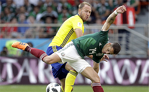 瑞典3：0勝墨西哥  淘汰南韓與德國  雙雙晉級16強