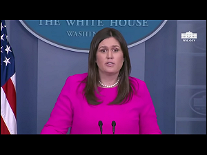 媒體圈風評不佳！川普宣布  白宮發言人桑德斯本月底去職