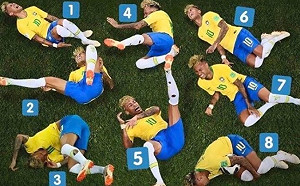 假摔摔過頭 巴西球王內馬爾 網友：下場送台學步車