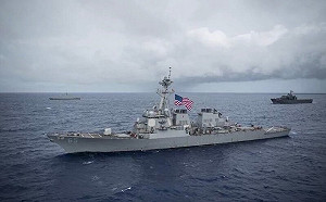 美太平洋艦隊：美軍艦航經台海兩天 行動行之有年