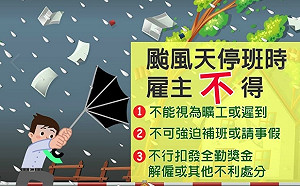 總公司、分廠分布雙北怎放颱風假？勞動部這樣說