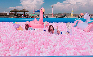 東石海之夏季網美球池太夢幻！外國朋友大讚狂拍照