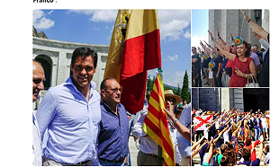 反遷葬佛朗哥  西班牙極右翼舉法西斯手勢示威