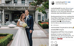 瑞士網球女將辛吉絲再婚  IG宣布喜事