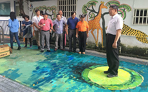 我家後巷有3D大王蓮！美術班巧手打造夏日打卡新熱點