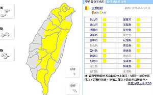 快訊》警示範圍遍布全台！氣象局 : 16縣市嚴防大雨來襲