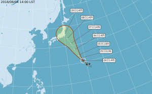 颱風珊珊直撲日本 高壓影響路徑難捉摸