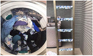 禮拜一憂鬱曬衣服驚見藍色驚喜 她爽收三萬現金