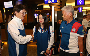 台灣亞運代表團出征  選手興奮盼爭取好成績