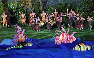 亞運開幕印尼總統佐科威進場大玩創意  沙曼舞揭開序幕