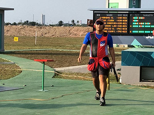 亞運》不定向飛靶 楊昆弼逆轉勝奪金