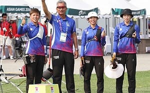 選手練肖話抒壓  中華射箭女團闖金牌戰