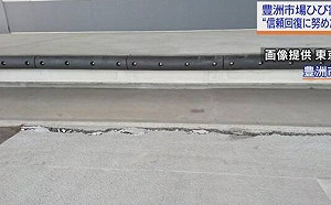 豊洲市場出現10公尺大裂縫  東京都知情1年不報