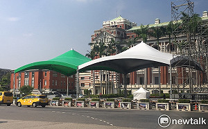 國慶帳篷白綠變白紅 丁守中：怕被認為小英跟柯P合作