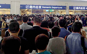 中國人國慶外遊首選日本 擠爆關西機場