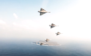 國慶預演！5架幻象戰機飛越總統府航空迷搶拍