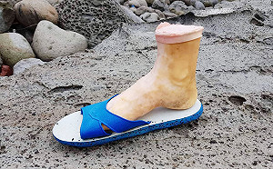 基隆潮境海灣節淨灘 竟然撿到這隻腳......