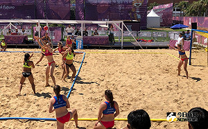 青奧／國慶日更拚 中華小將沙灘手球奮戰