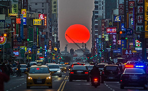 高雄懸日奇景再現  11月11日青年路再度封街