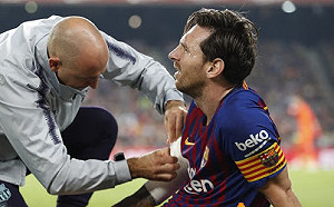 梅西右臂骨折將缺陣3週 無緣對戰皇馬