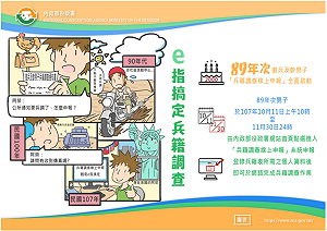 ｅ指搞定兵籍調查 逾15萬名89年次男子11/30前上網申報  