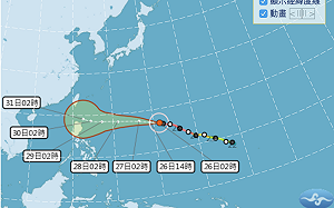 「玉兔」降為中颱 是否襲台？氣象局：下週二是關鍵