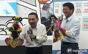 「秘雕」現身侯友宜總部 龍介仙提醒防選前奧步