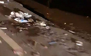 (影) 獨家》美濃人怒了！韓國瑜造勢晚會後  沿路有垃圾