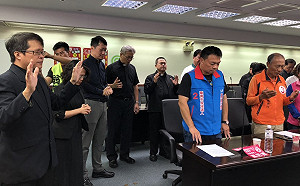 「台南幸福興起」祈福 高思博挺愛家3公投