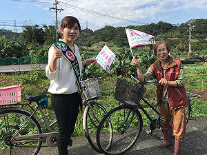 新北藍綠政二代走環保風 都以單車隊衝刺選情