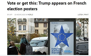 反民粹！歐洲議會選舉 拿川普當海報主角刺激投票率