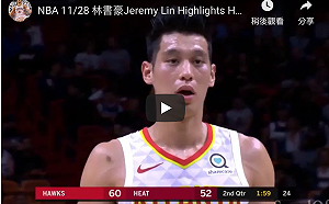 NBA／林書豪本季首度因傷缺陣  老鷹無緣三連勝(影)