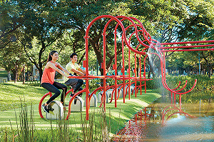 都市健森房！大安森林公園「活水飛輪」環保又健康